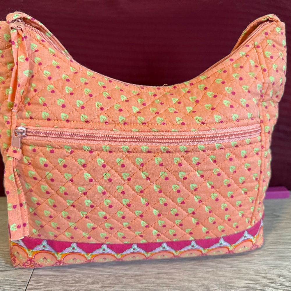NWOT Vibrant Quilted Crossbody Bag in coral